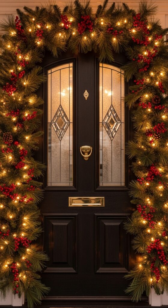 1. Classic Garland Around the Door