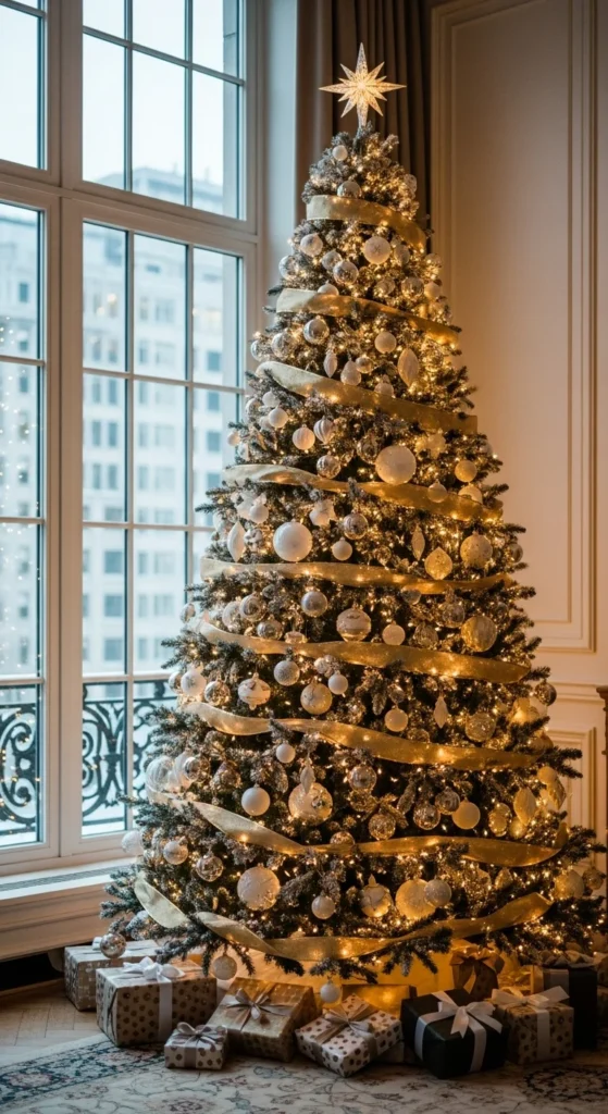 1. Gold and White Statement Tree