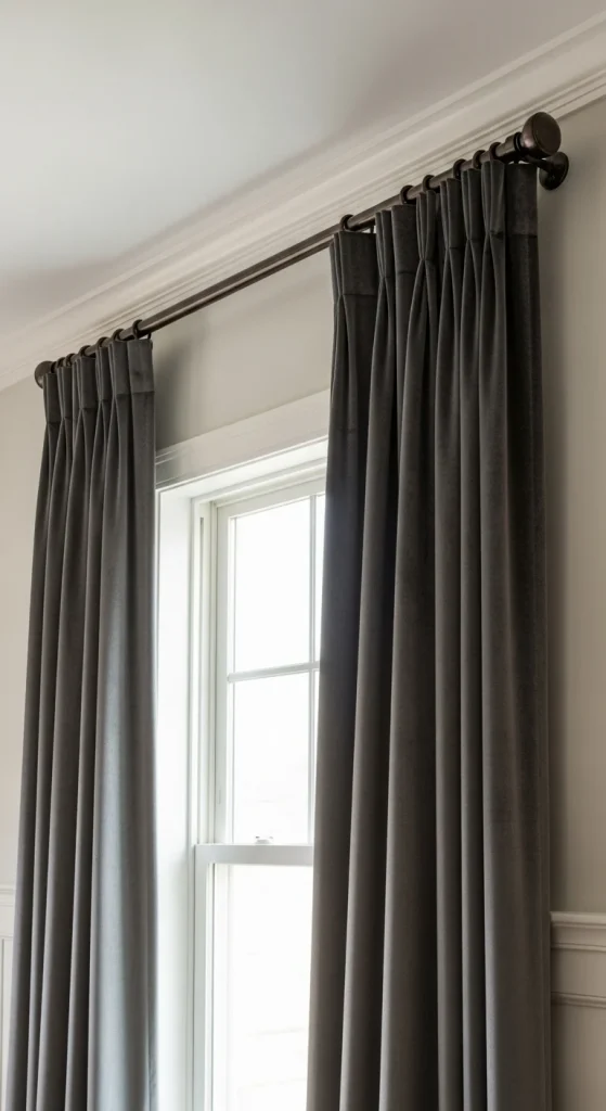 1. Hang Curtains High Above the Window Frame