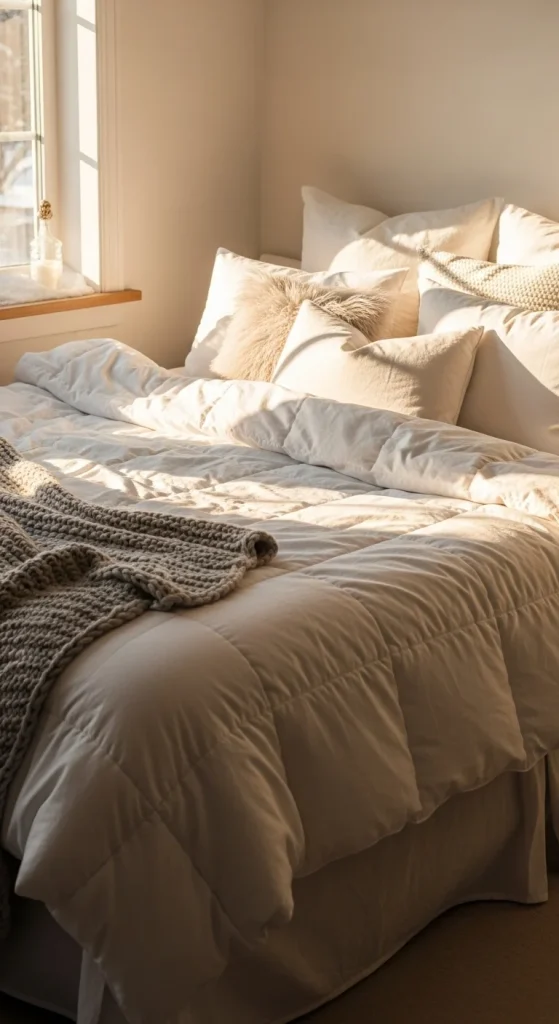 1. Layered White Bedding