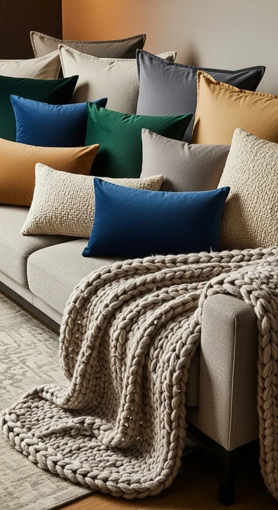 1. Mix Different Fabrics for Instant Warmth