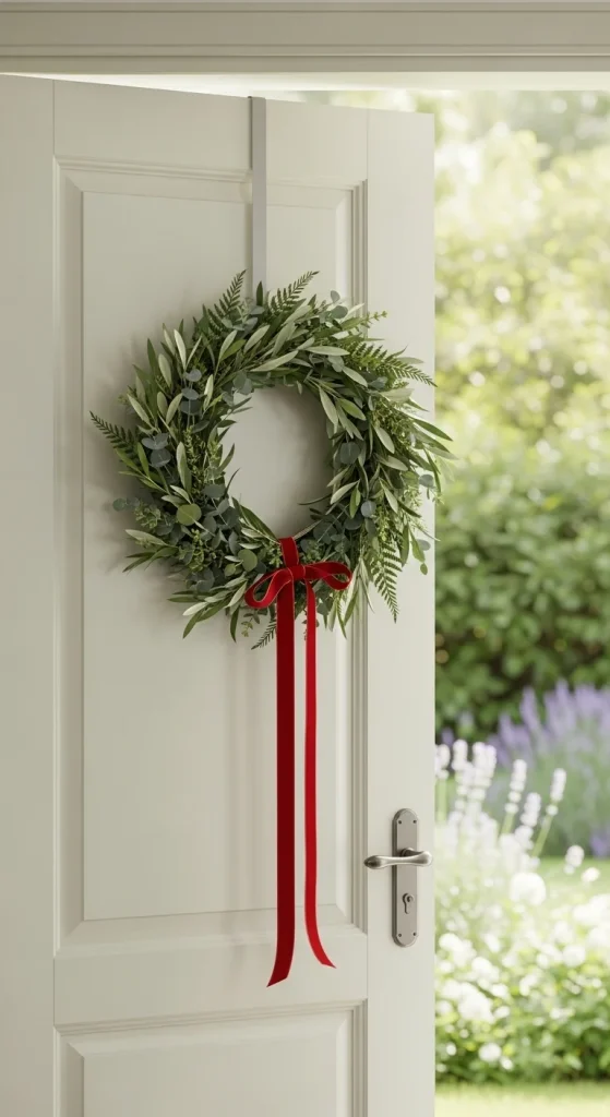 1. Simple Greenery Wreaths