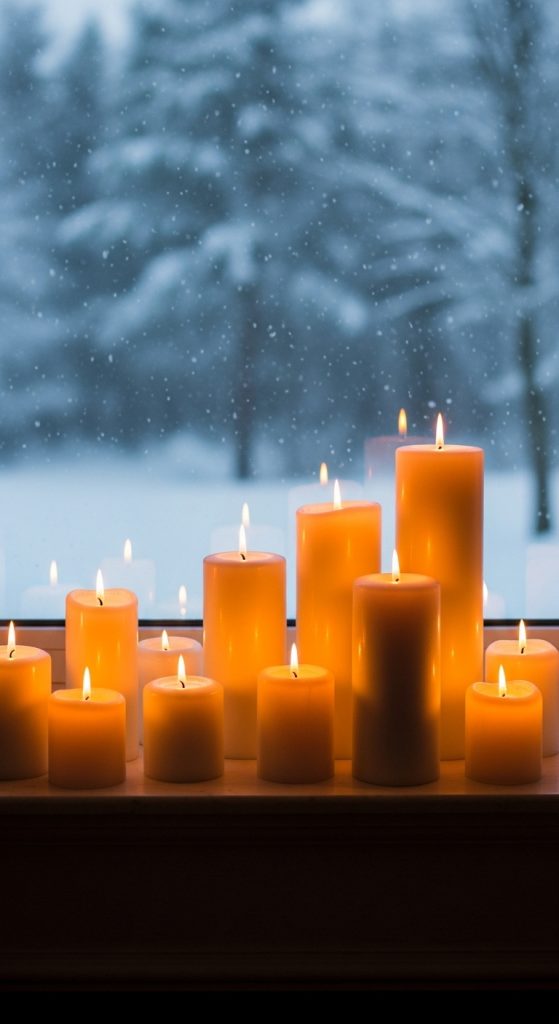 1. Soft Winter Candle Glow