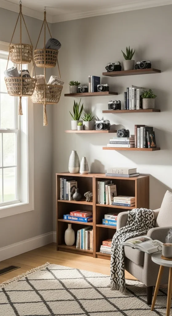 1. Use Vertical Space to Free Up the Floor