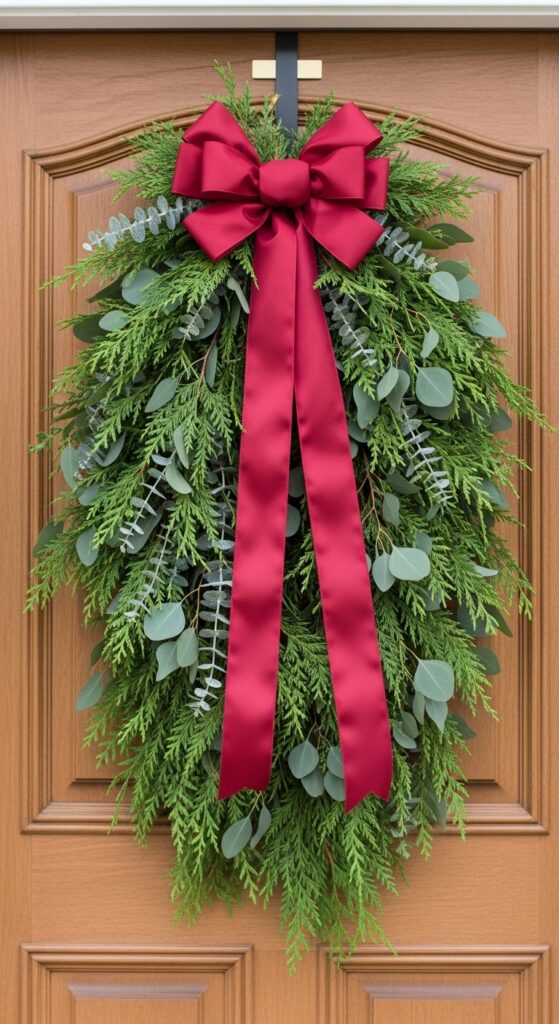 10. Door Swag Instead of a Wreath
