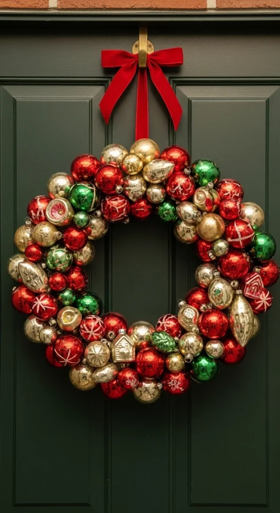 10. Vintage Ornament Wreath