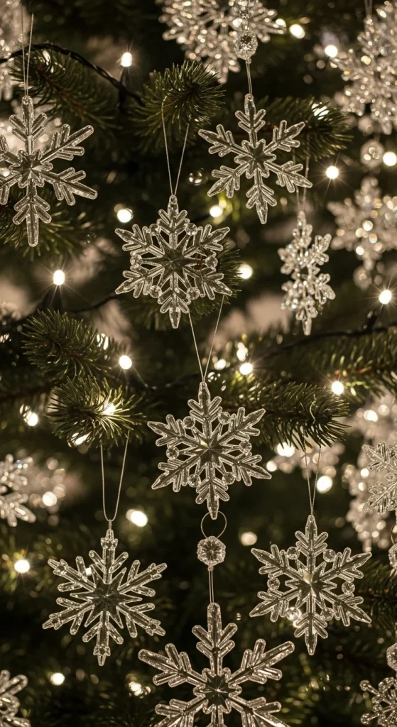 11. Crystal Snowflake Ornaments