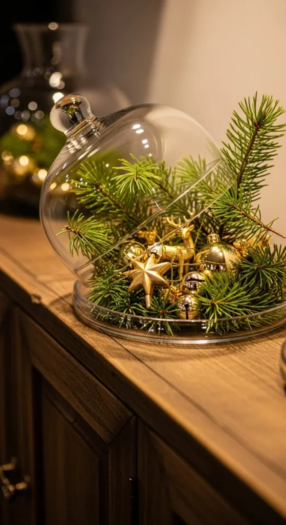 11. Glass Cloche Ornament Displays