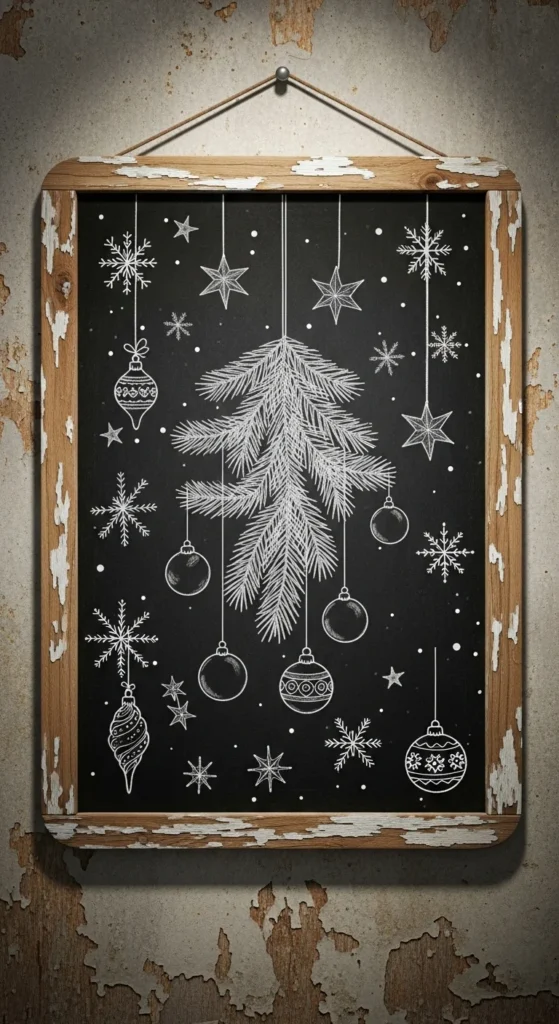 11. Holiday Chalkboard Wall Art
