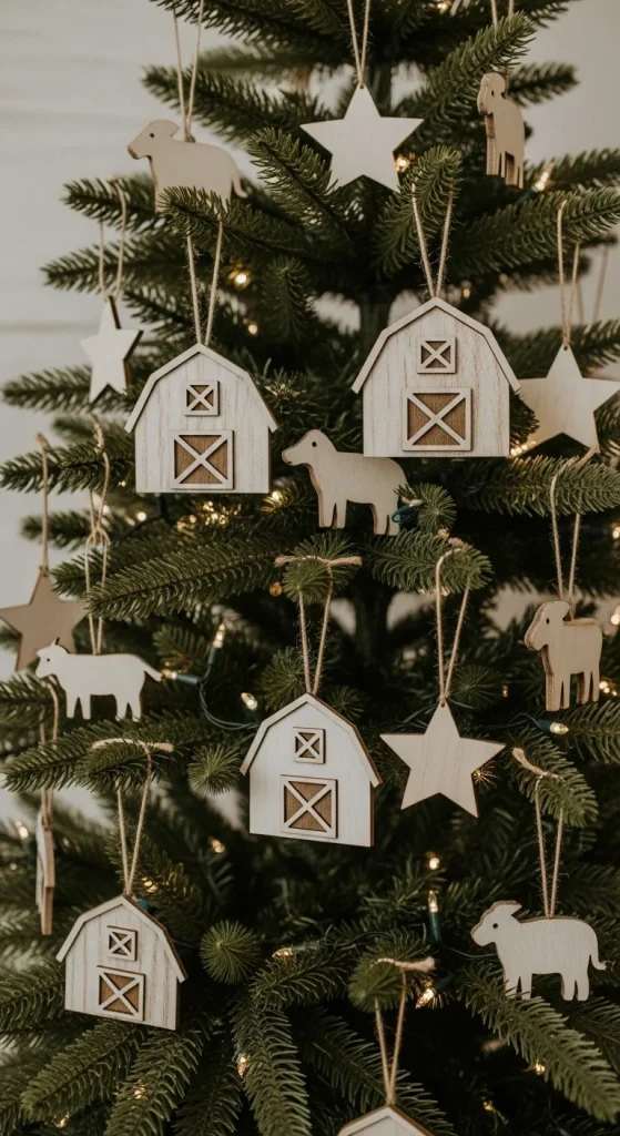 12. Use Farm-Inspired Ornaments