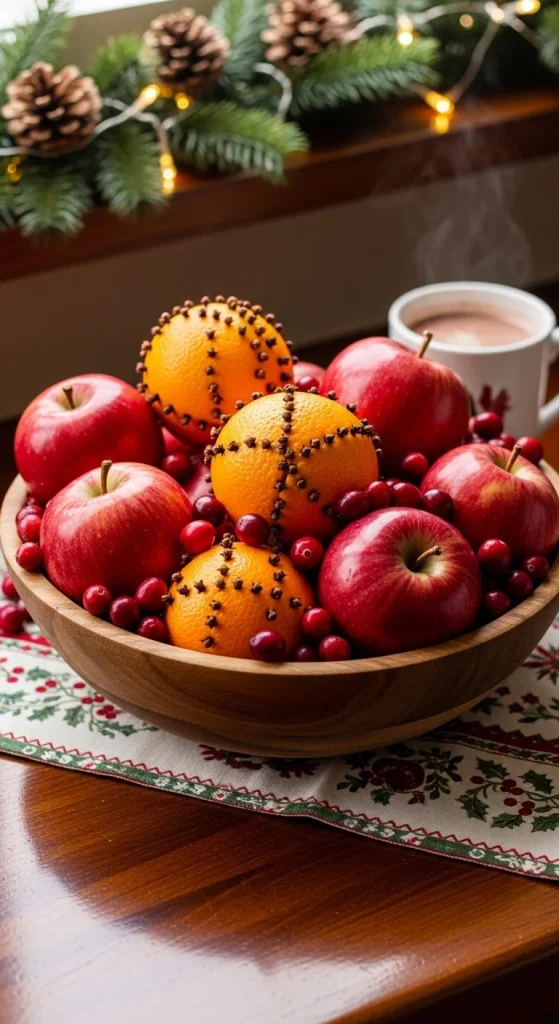 13. Holiday Fruit Bowl Arrangement