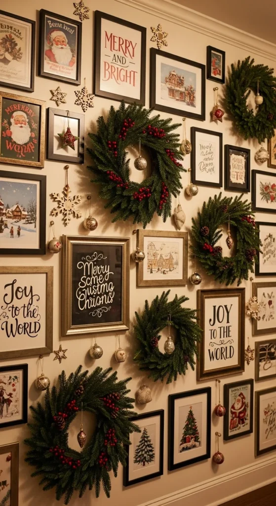 14. Holiday Gallery Wall Mix