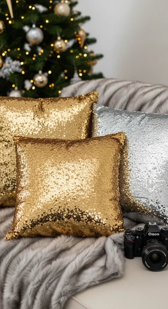 14. Sequin Pillows