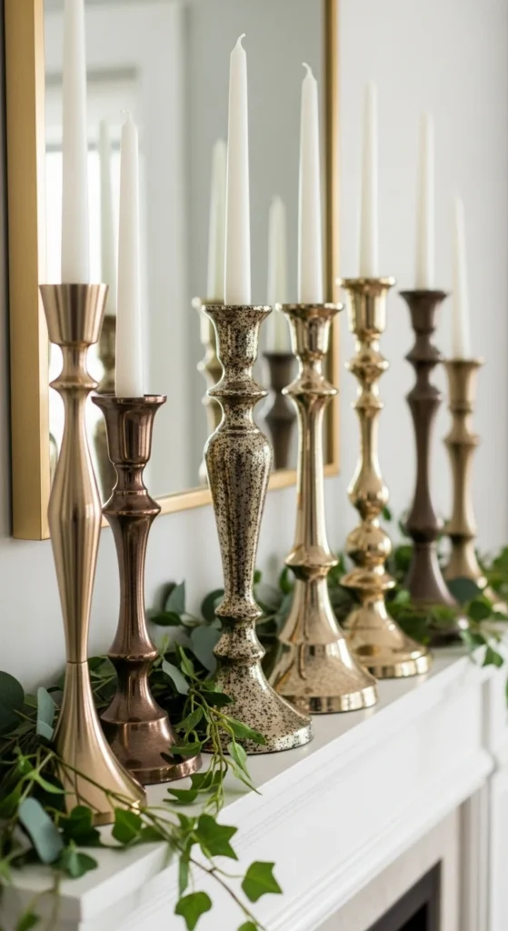 15. Mixed Metal Candleholders