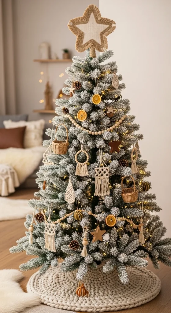 16. Boho-Inspired Tree Topper