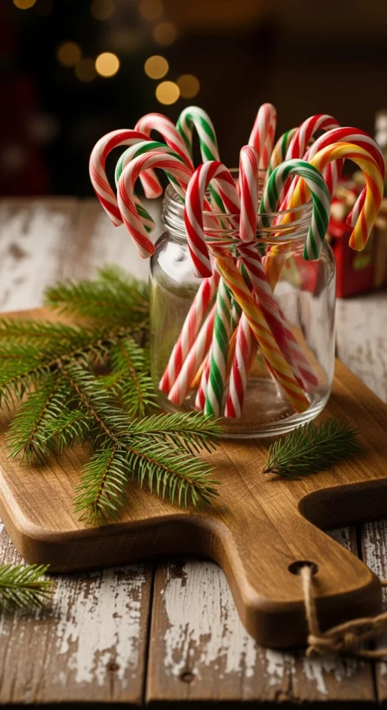 16. Candy Cane Jar Accent