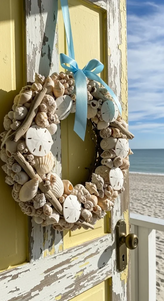 16. Coastal-Inspired Wreath