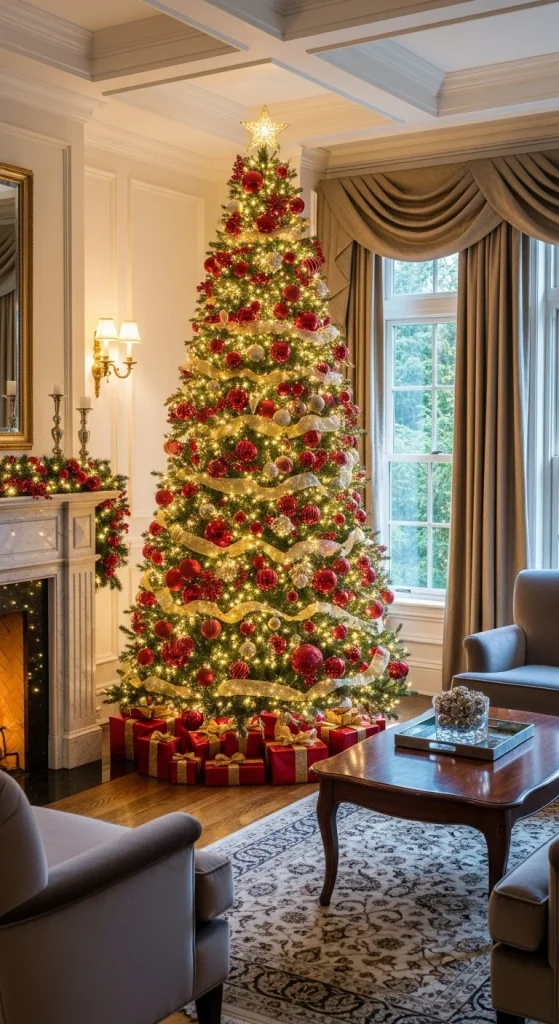 16. Red and Gold Glam