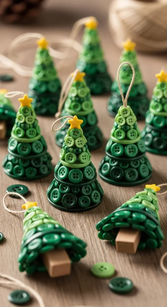 17. Button Tree Ornaments