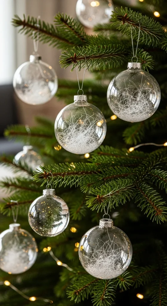 17. Clear Glass Baubles