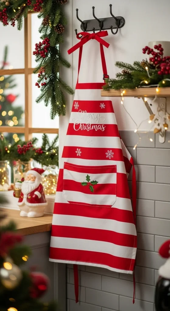 17. Holiday Apron on a Hook
