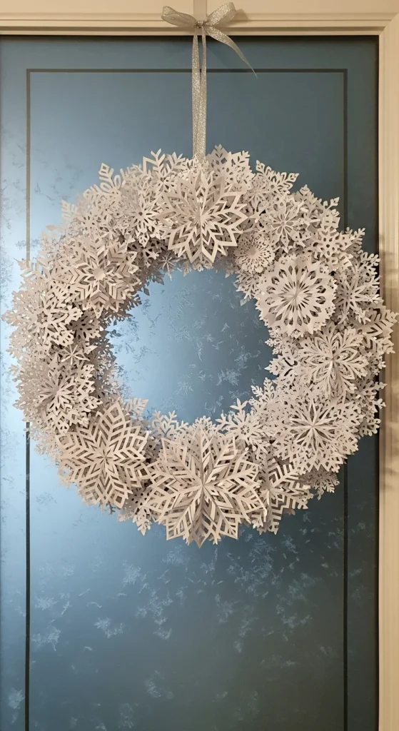 17. Paper Snowflake Wreath