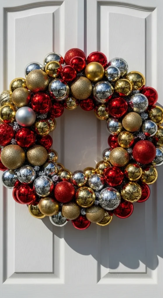 18. Christmas Tree Ornament Wreath