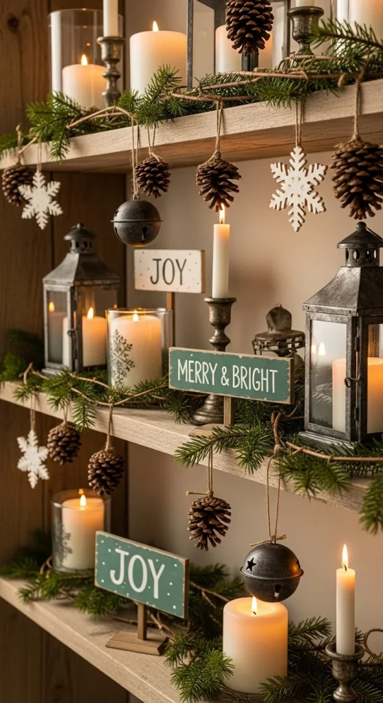 19. Cabin-Style Shelf Display