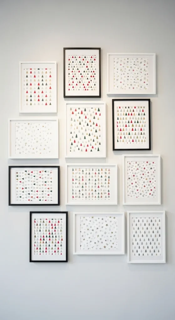 19. Framed Wrapping Paper Art