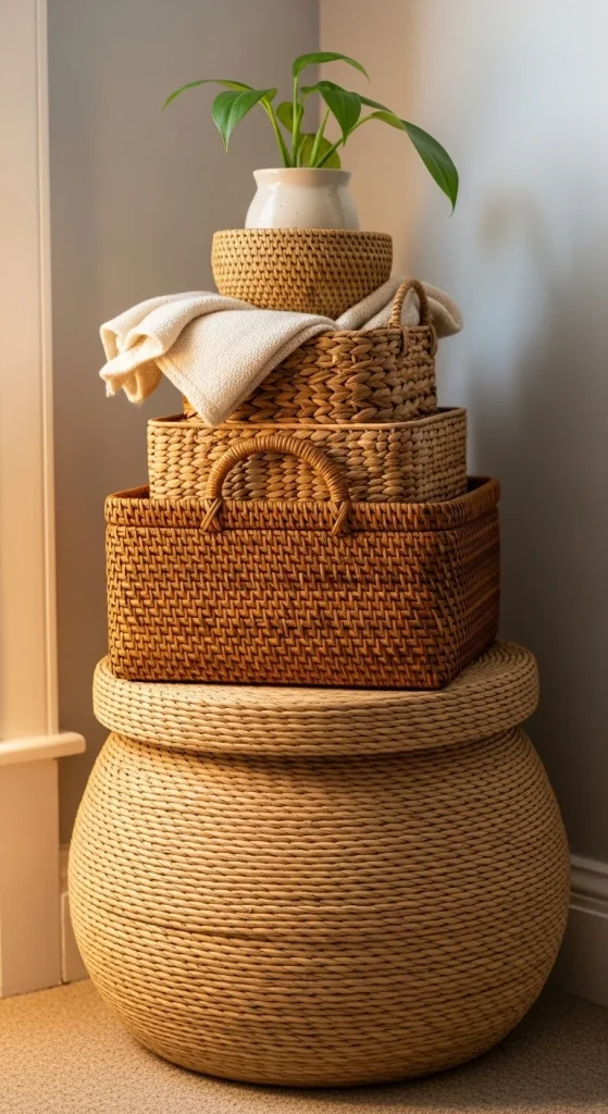 19. Woven Baskets for Storage