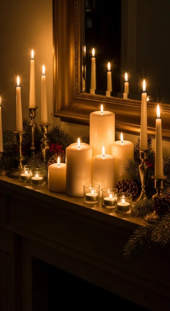 2. Add Candles for Warm Cozy Glow