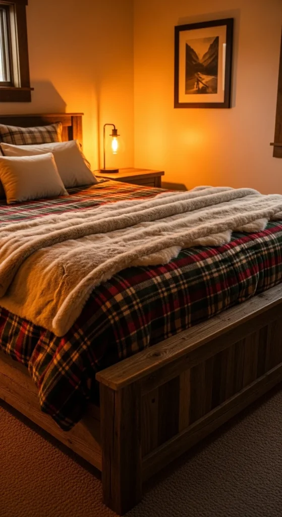 2. Plaid Blanket Layers
