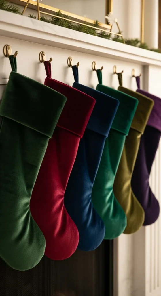 2. Velvet Stockings With Metal Hooks