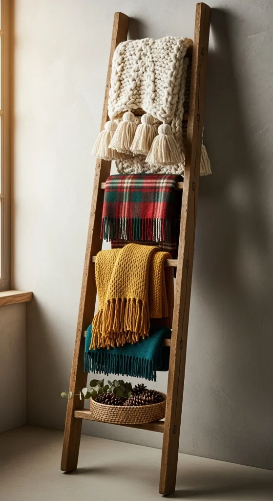 20. Rustic Wooden Ladder