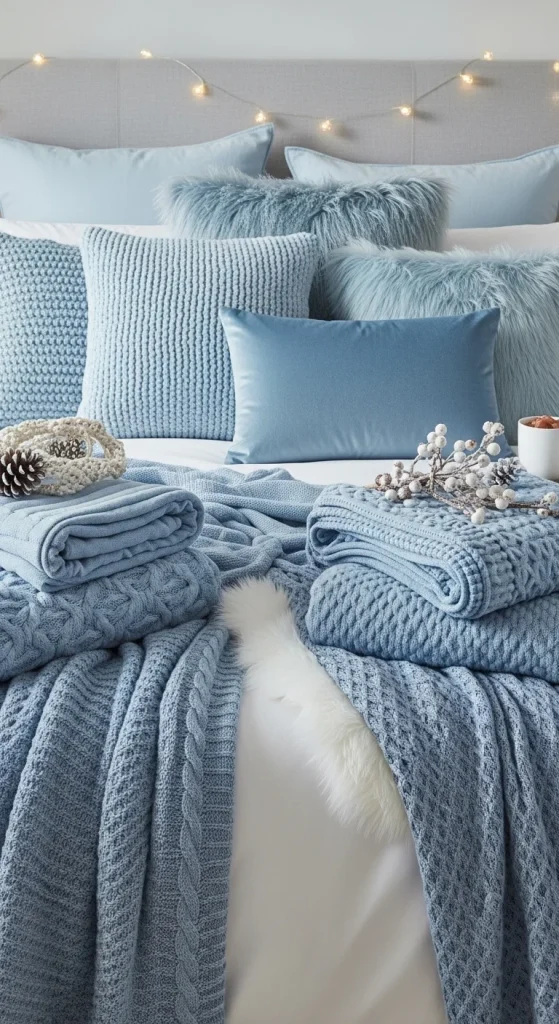 20. Soft Blue Winter Accents