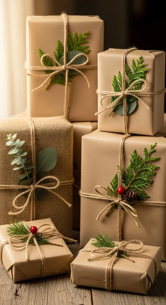 20. Wrap Presents in Burlap or Kraft Paper