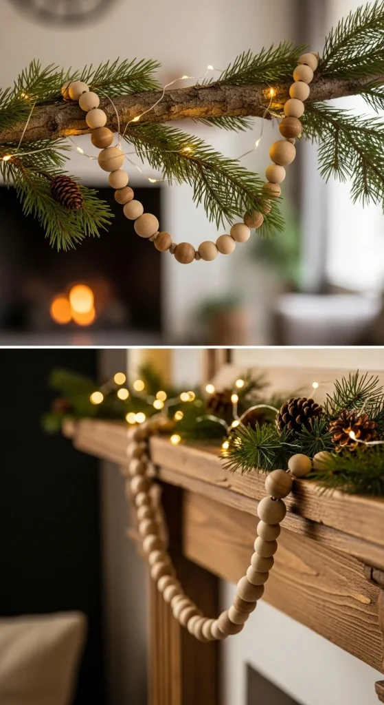 21. Decorate With Reusable Wooden Bead Garlands