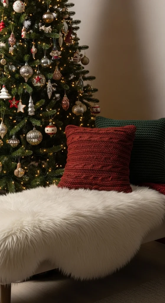 21. Luxe Faux Fur Bench or Stool