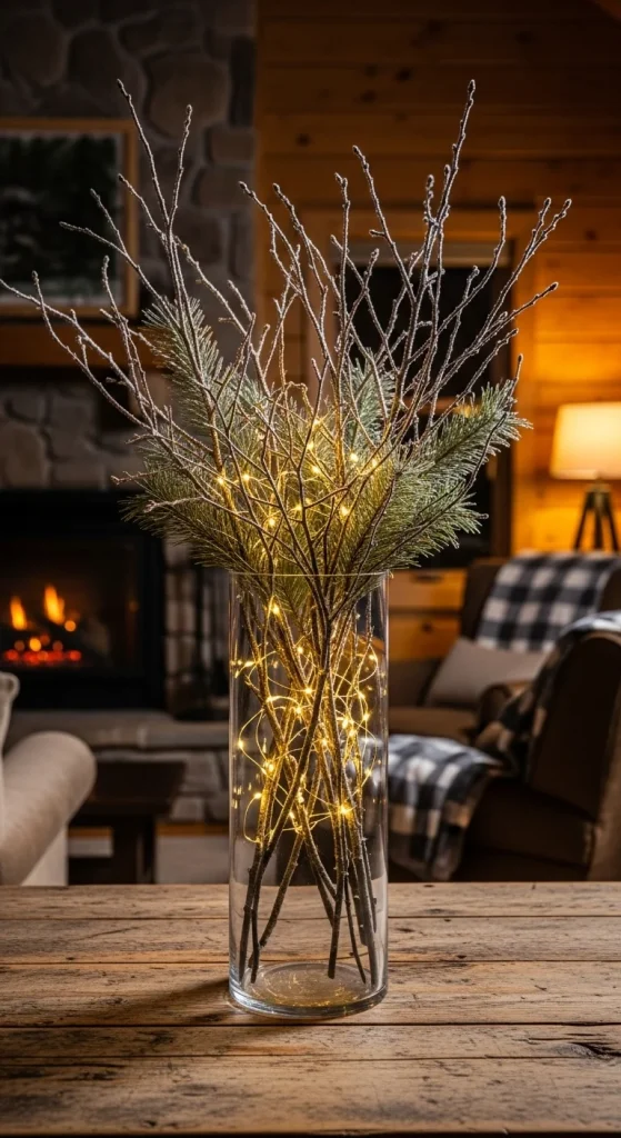 21. Winter Branch Vase Display