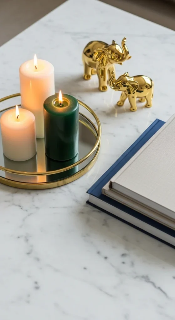 22. Layered Coffee Table Styling