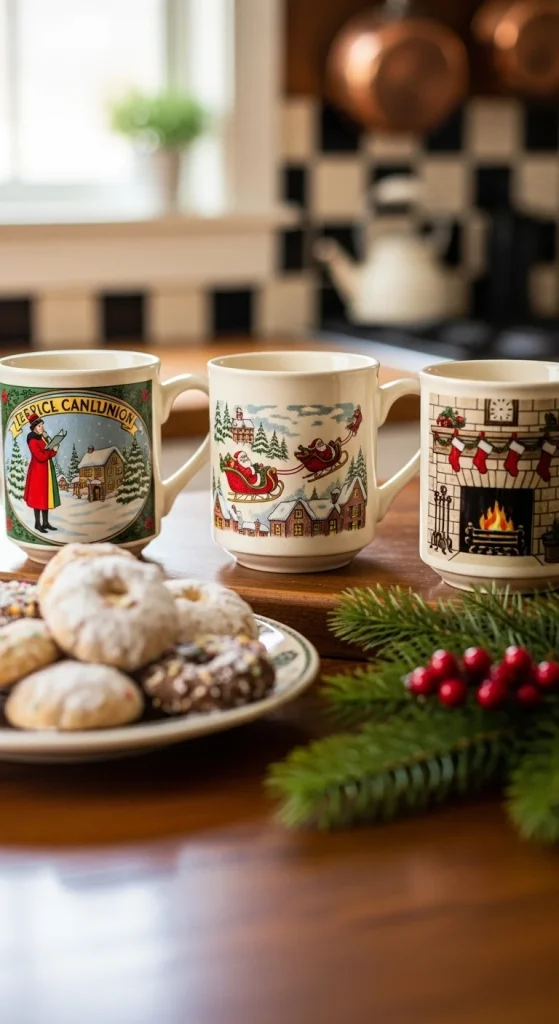 22. Retro Holiday Mugs