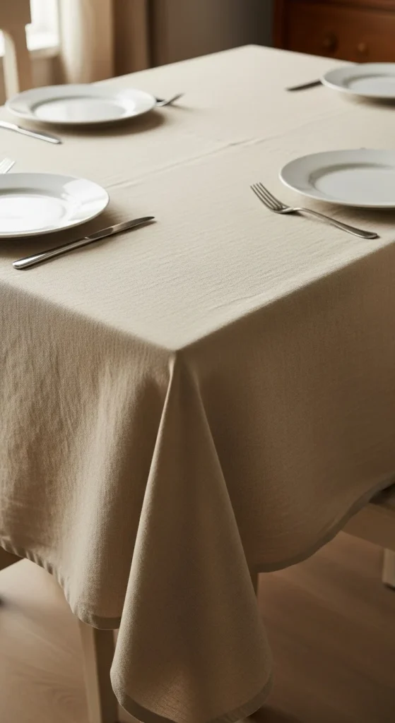 23. Soft Linen Tablecloth