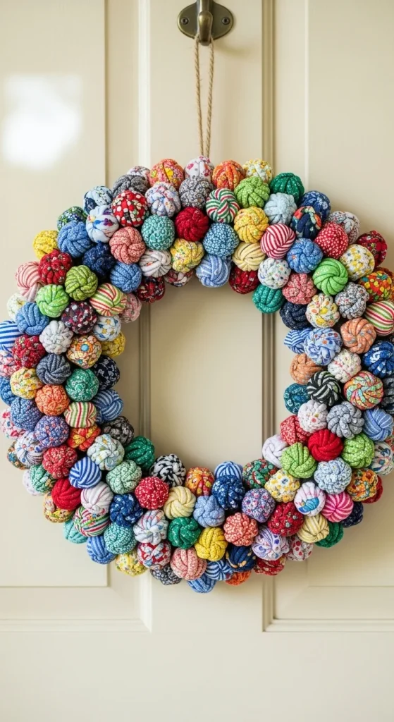 24. Fabric Scrap Wreath