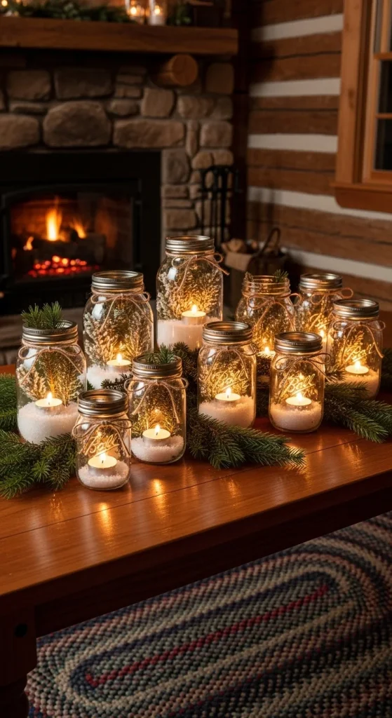 3. Candlelit Mason Jar Lanterns