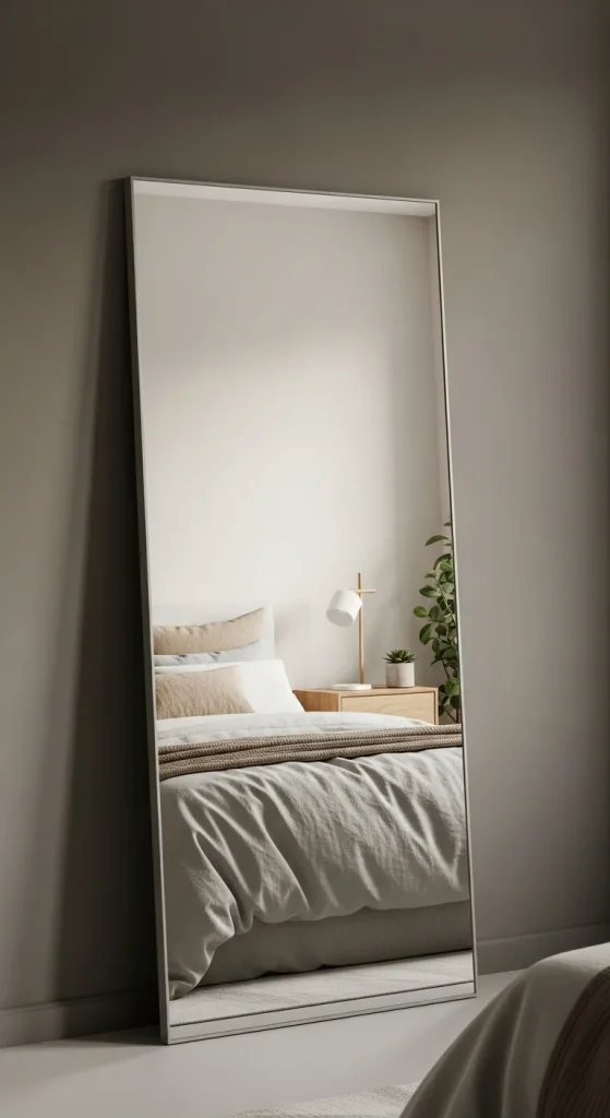 3. Use Oversized Mirrors as Statement Pieces