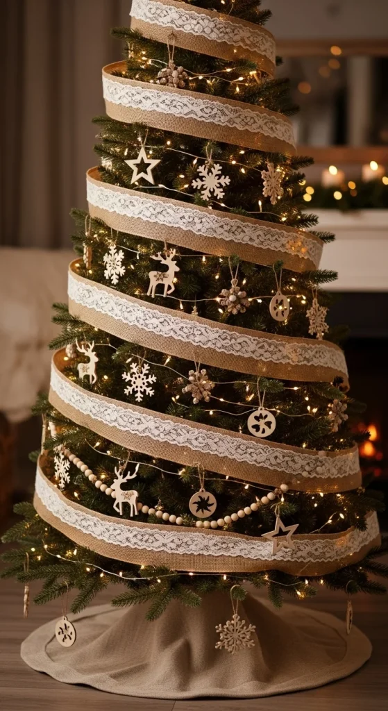 4. Burlap and Lace Ribbon