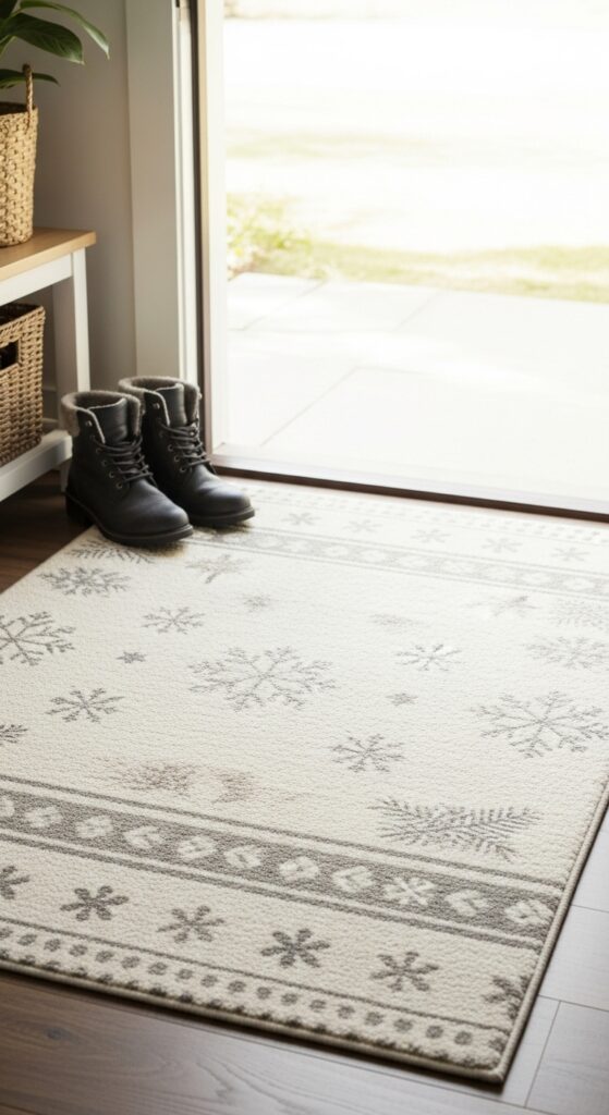 4. Cozy Entryway Rug Swap