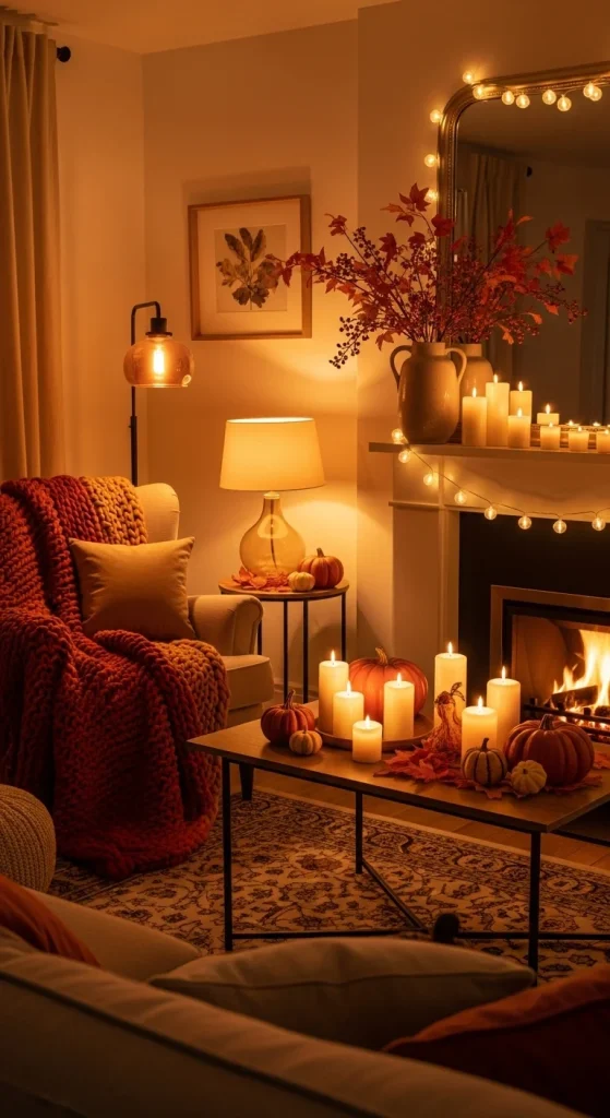 4. Create a Cozy Glow With Warm Lighting