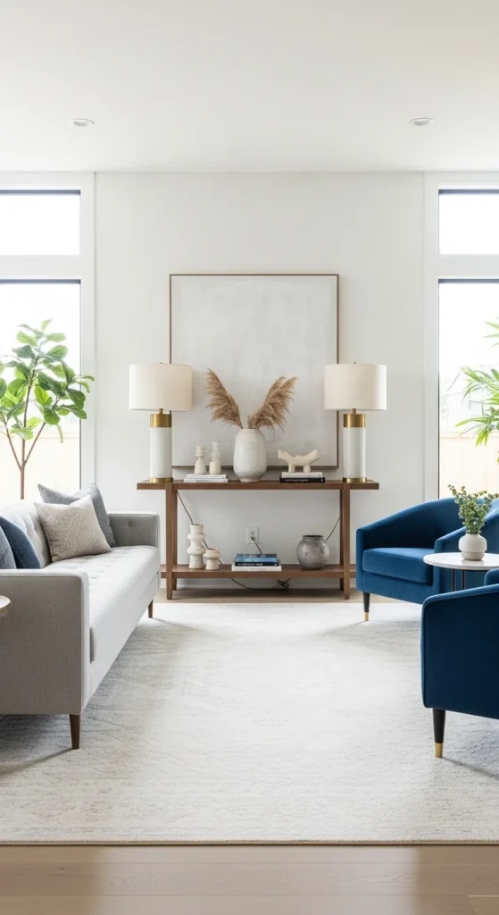 4. Float Your Furniture for a More Open Feel