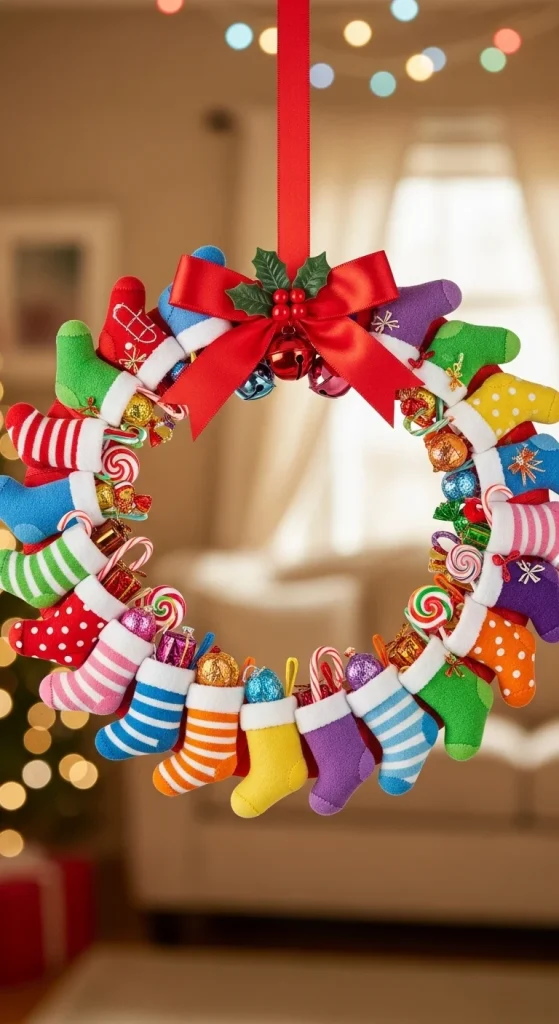 4. Miniature Stocking Wreath